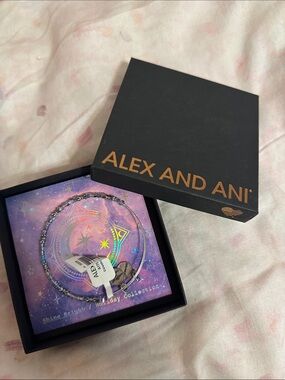 Alex and Ani Silver Beaded Expandable Charm Bracelet